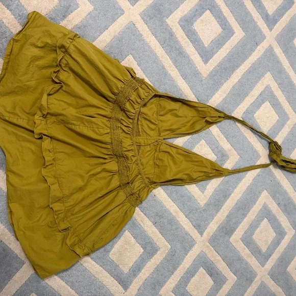 Free People Halter Mustard Mini Dress - Picture 12 of 12